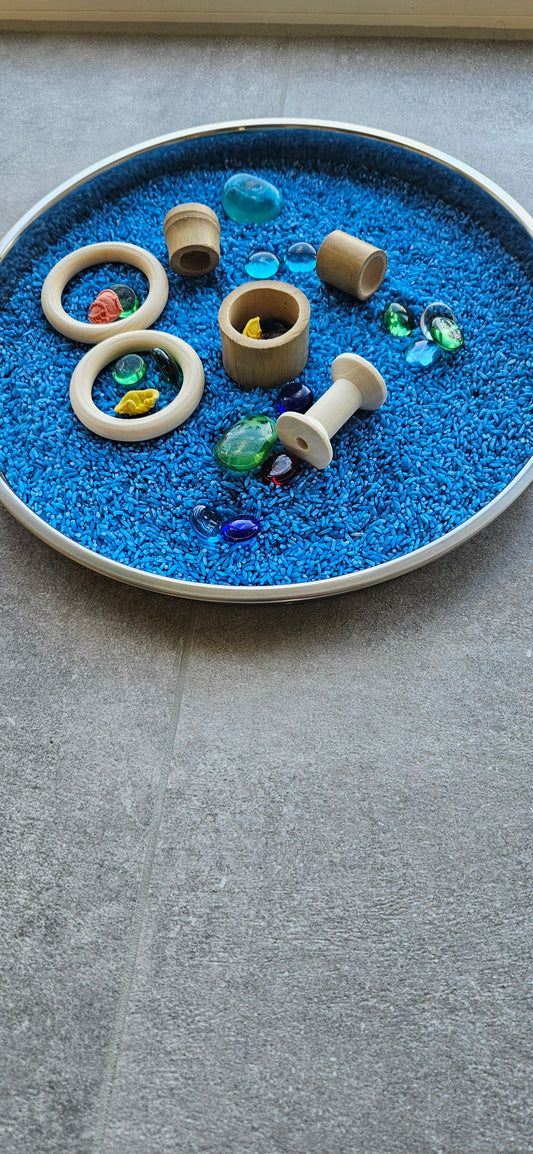 Biologisch gekleurde rijst-blauw 500 gram-loose parts