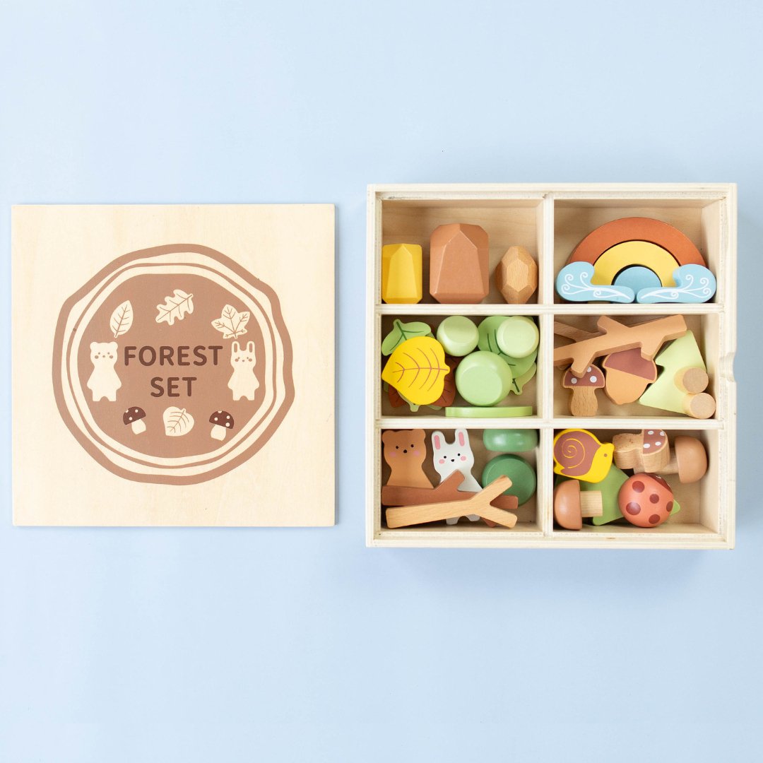 Sensorische houten bos-set kind 2-4 jaar
