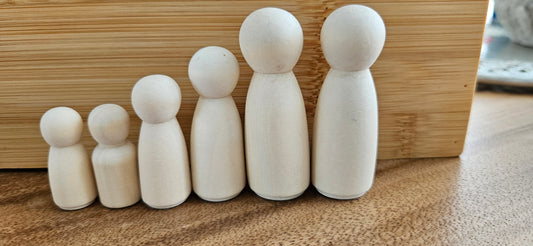 Houten poppetjes 25 stuks 2-4 jaar- loose parts