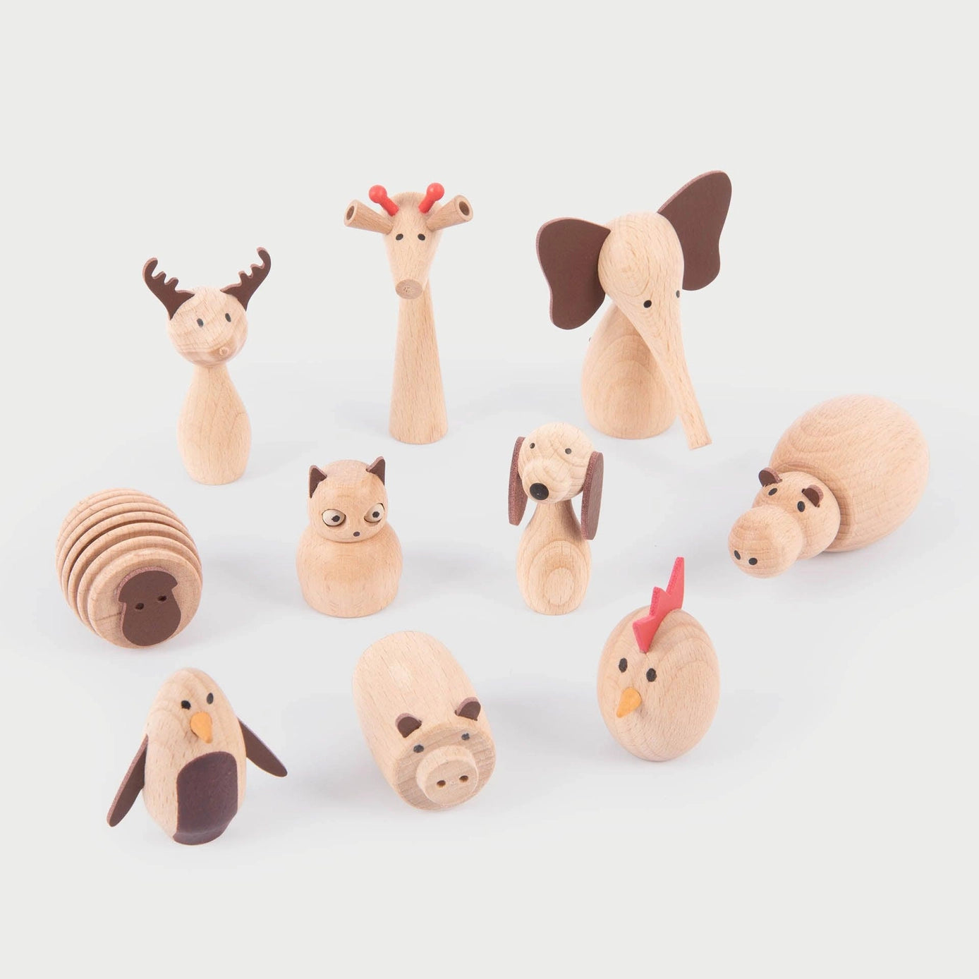 Houten dierenvrienden kind 2-4 jaar