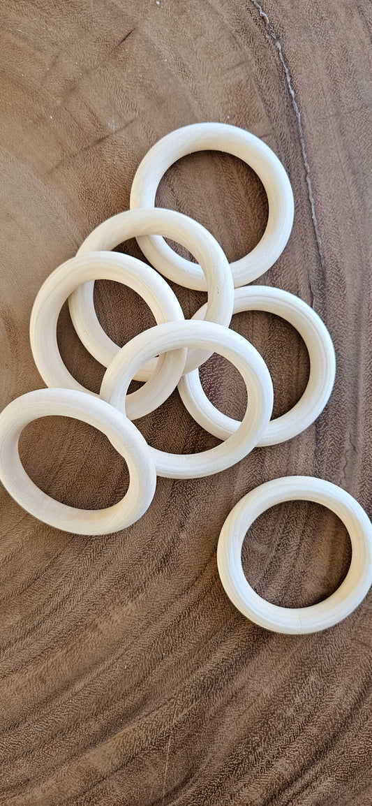Mooie houten ringen 8 stuks-loose parts