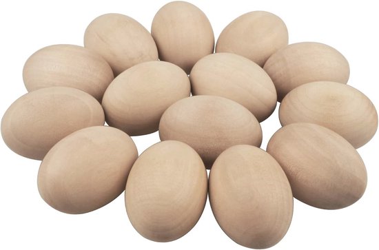 Massief houten eieren(voor pasen) 5 stuks-loose parts
