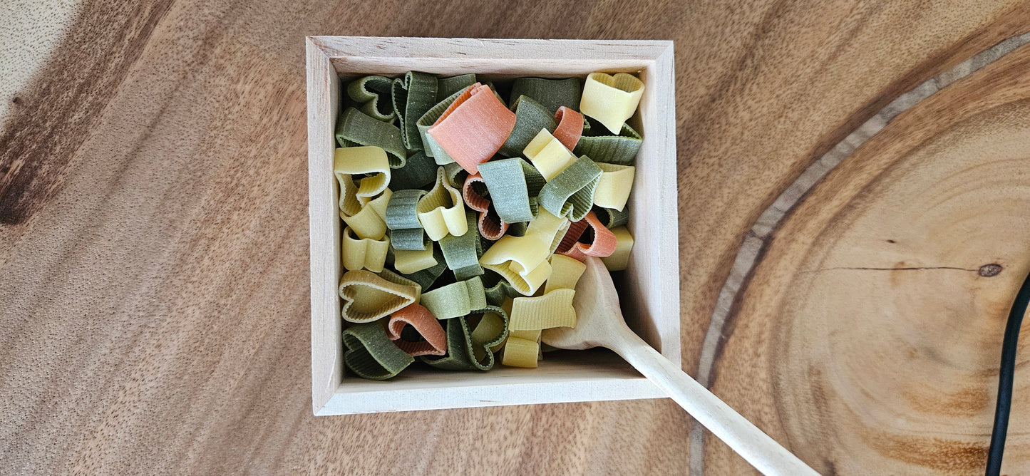 Pasta 3 kleurige hartjes 300 gram-loose parts