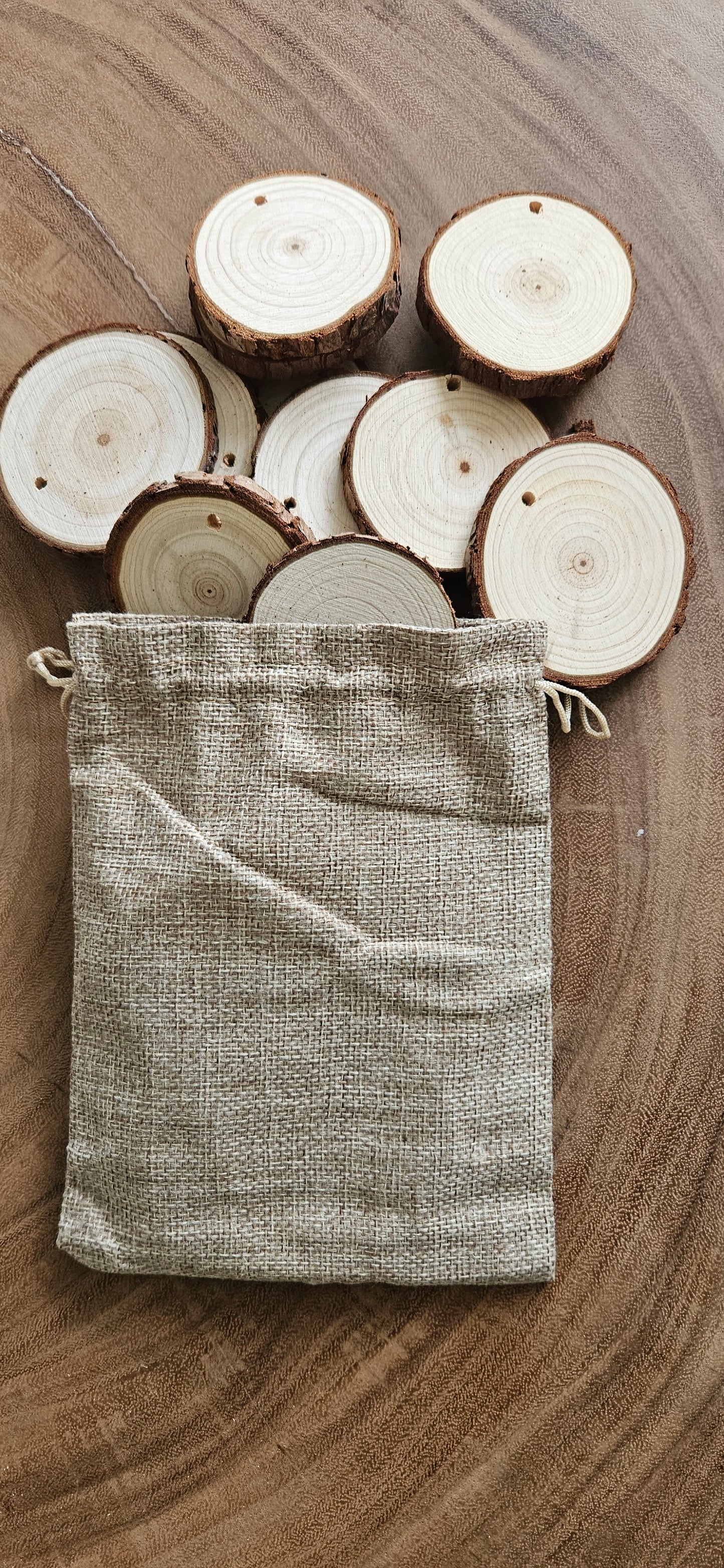 Natuurlijke houten schijven 15 stuks-2-4 jaar loose parts