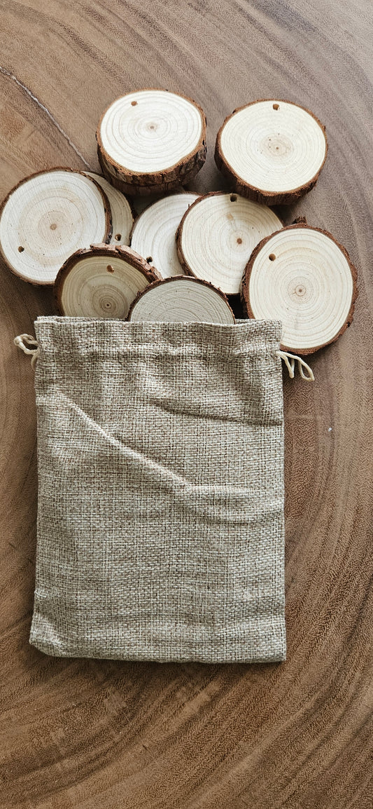 Natuurlijke houten schijven 15 stuks-2-4 jaar loose parts