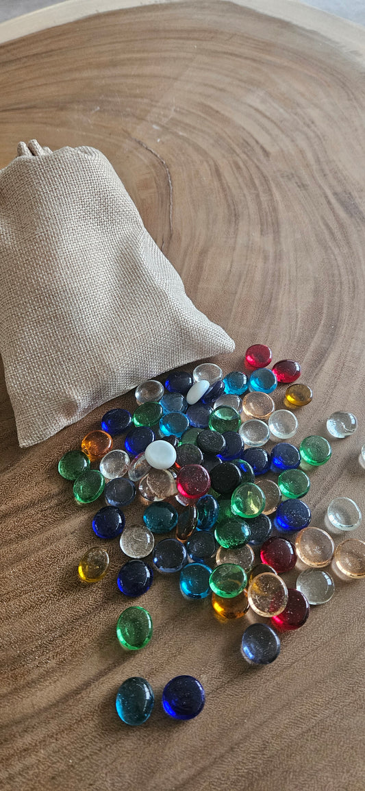 Glazen kiezelstenen 25 stuks-loose parts