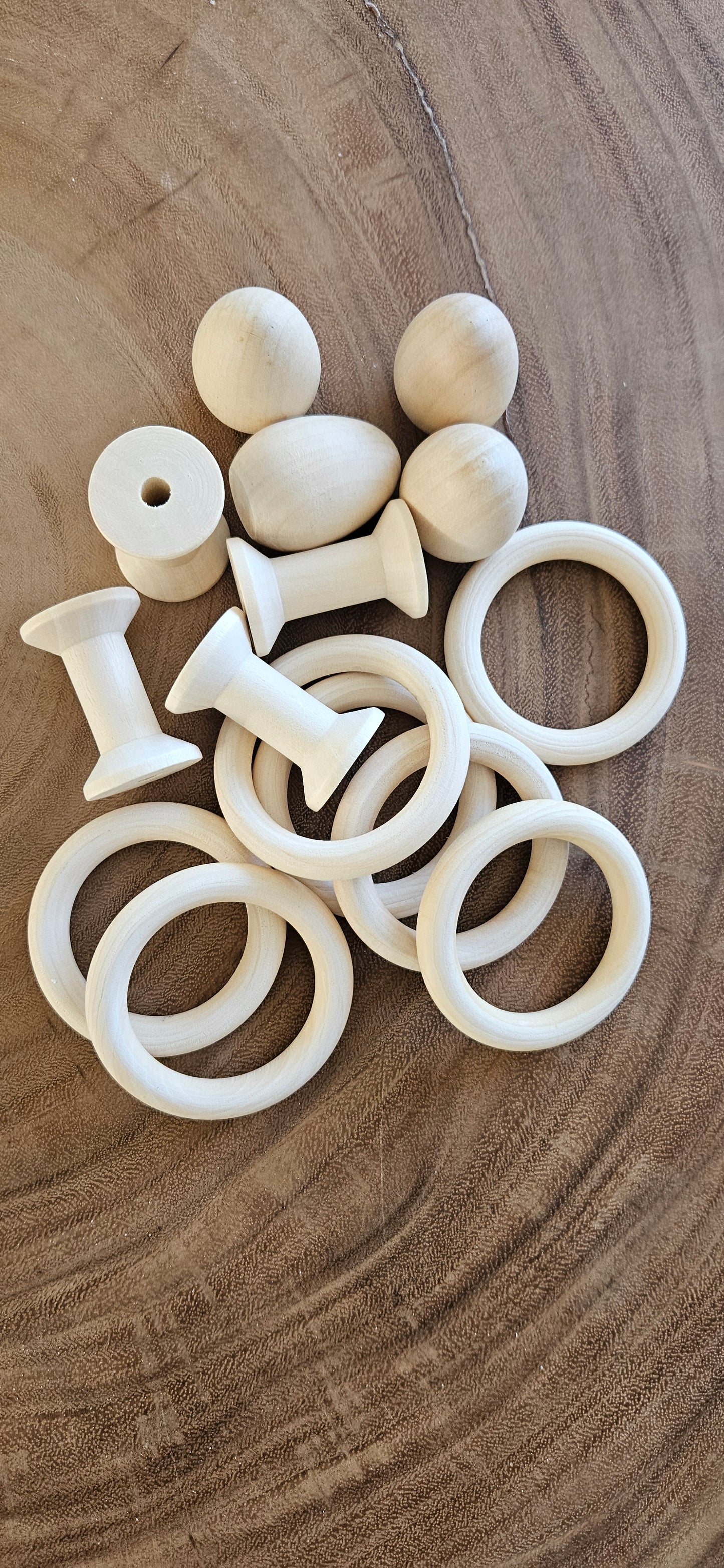Mooie houten ringen 8 stuks-loose parts
