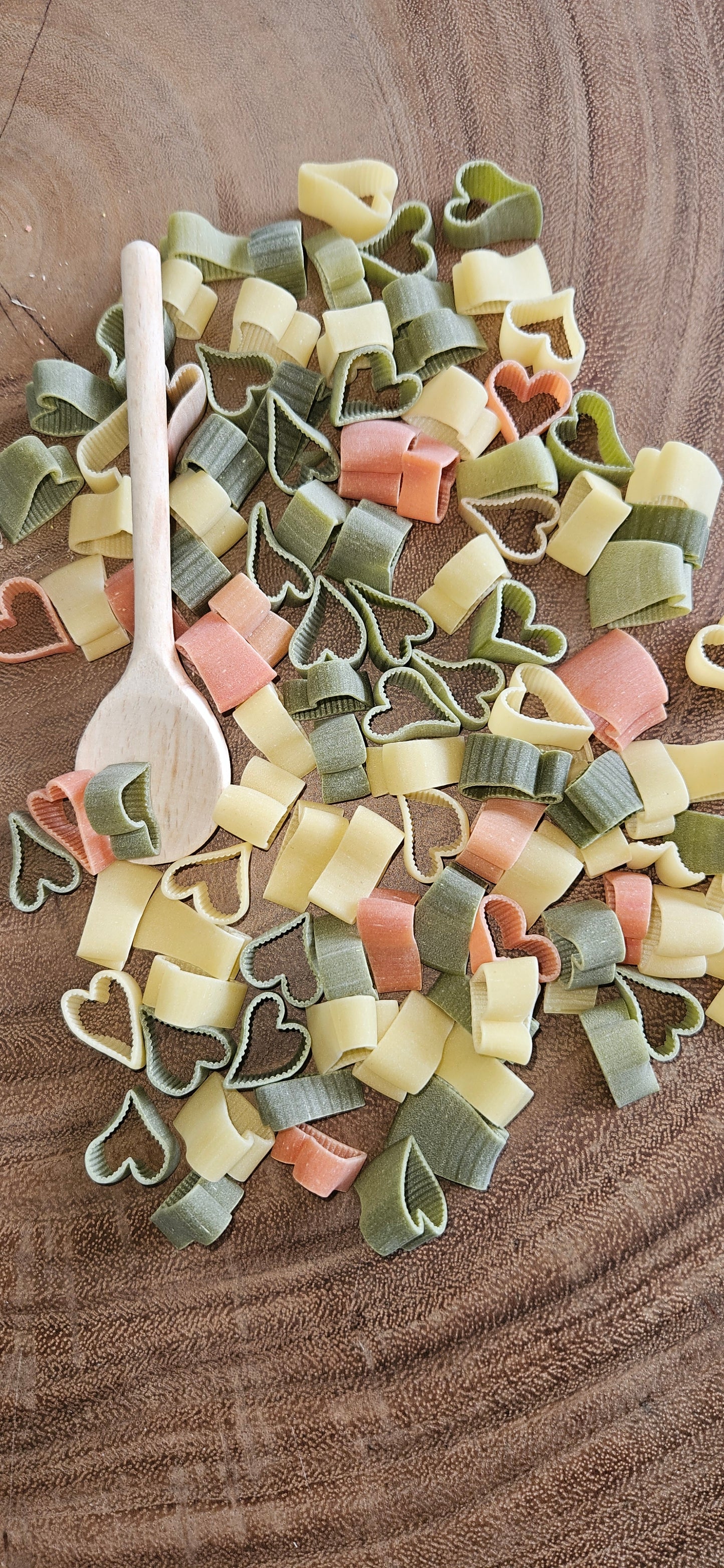 Pasta 3 kleurige hartjes 300 gram-loose parts