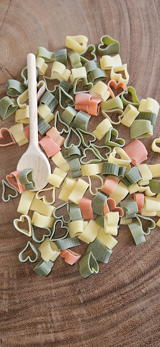 Pasta 3 kleurige hartjes 300 gram-loose parts