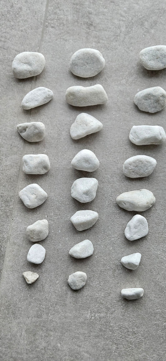 Witte speelstenen 750 gram-loose parts